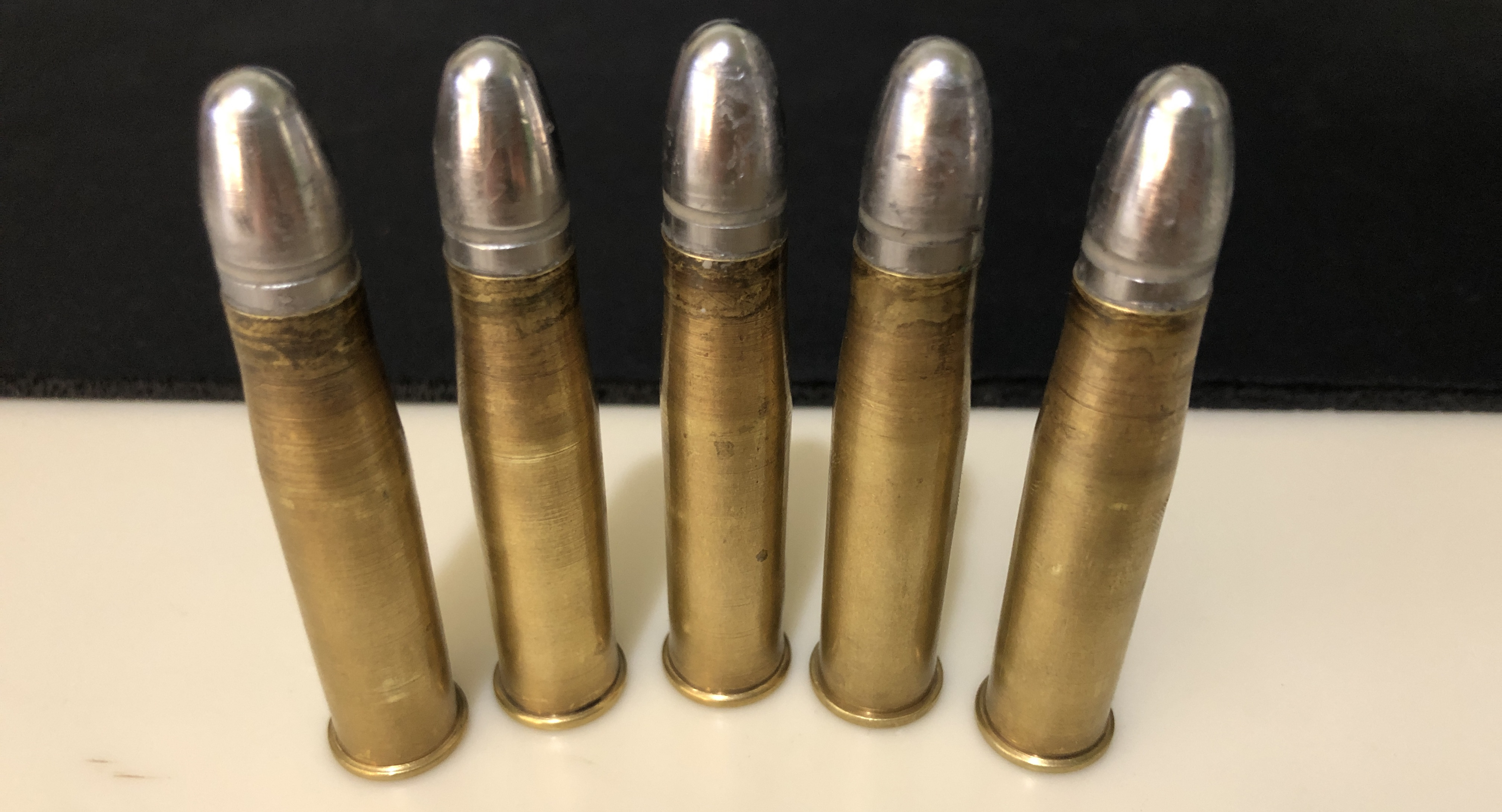 Finished .42 Berdan cartridges